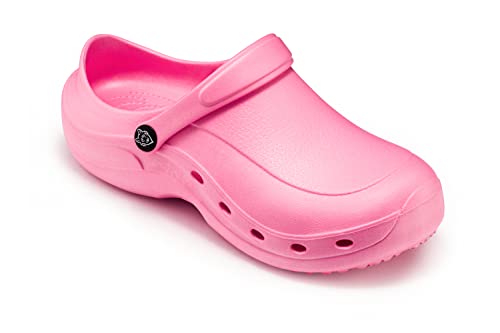 ESTRO Zuecos Sanitarios Mujer Goma - Unisexo Zuecos Hombre Zapatillas Verano Hombre Zuecos Mujer Goma Ligero Sandalias Mujer F92 (40, Pink)