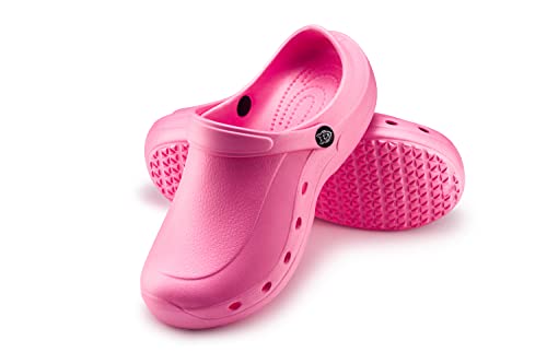 ESTRO Zuecos Sanitarios Mujer Goma - Unisexo Zuecos Hombre Zapatillas Verano Hombre Zuecos Mujer Goma Ligero Sandalias Mujer F92 (40, Pink)