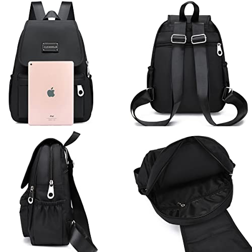 Estwell Mochila Mujer Pequeña Casual Bolso Mochila Impermeable Nailon Mochila Escuela Bolso de Hombro Ligero Bolso Bandolera Multifuncional Mochila con Bolsillos Múltiples