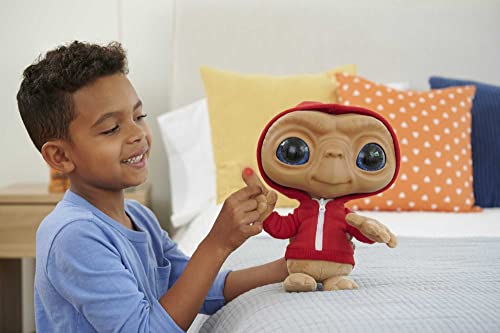 ET El extraterrestre Peluche 40 aniversario Cuerpo blandito, juguete con luces y sonidos, regalo +3 años (Mattel HMG04)