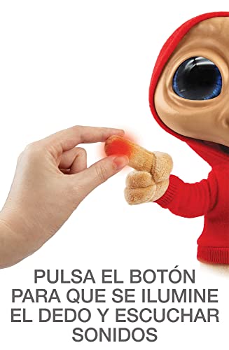 ET El extraterrestre Peluche 40 aniversario Cuerpo blandito, juguete con luces y sonidos, regalo +3 años (Mattel HMG04)