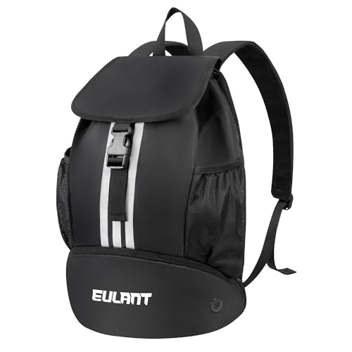 EULANT Mochila Futbol con Zapatillero,Impermeable Bolsa Deporte para Balonmano Voleibol Natación Entrenamiento Senderismo Campamento Compras Playa Escolar,Separación Seca y Húmeda