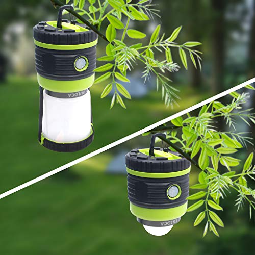 EULOCA Farol de Camping LED Regulable, 1200lm 4 Modos, Resistente al agua Linterna Camping, Lámpara para Pesca, Excursión, Jardín, Patio y hiking