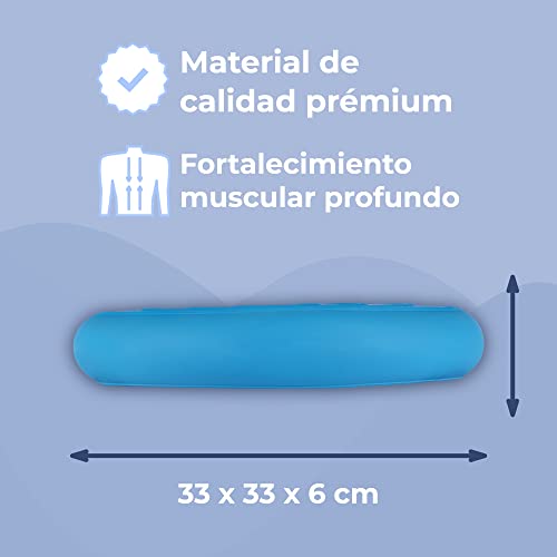 EVEREST FITNESS Cojín de Aire, Relleno de Aire, diámetro de 33 cm, Incluye Bomba de Aire, cojín de Equilibrio, cojín de Entrenamiento, cojín de Asiento y Respaldo