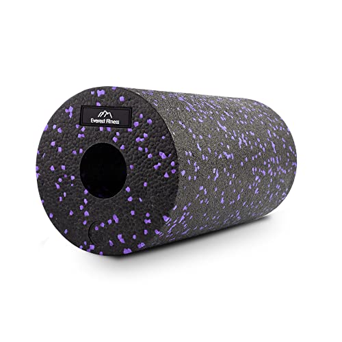 EVEREST FITNESS Rodillo fascial de 30 cm in Negro/Morado de dureza media