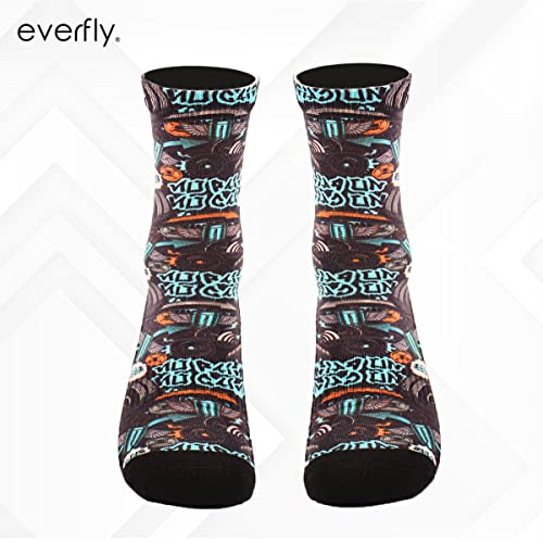 EVERFLY Calcetines Crossfit - Calcetines Hombre Divertidos Mujer - Media Caña Deporte Gimnasio Padel Baloncesto Ciclismo Running Futbol Senderismo - Tecnico Amortiguacion - Regalo Ropa (NoPain, 41-45)