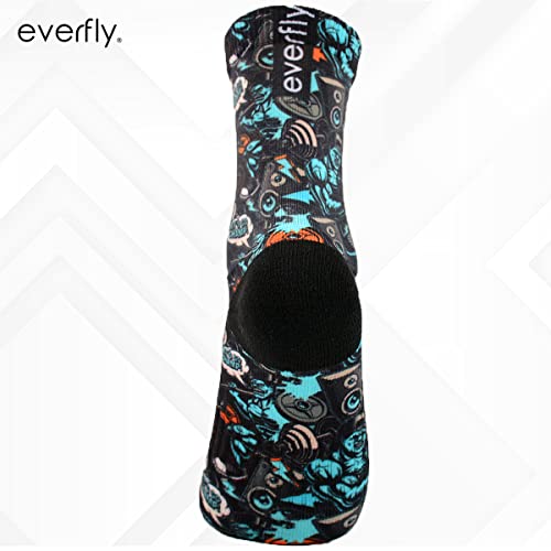 EVERFLY Calcetines Crossfit - Calcetines Hombre Divertidos Mujer - Media Caña Deporte Gimnasio Padel Baloncesto Ciclismo Running Futbol Senderismo - Tecnico Amortiguacion - Regalo Ropa (NoPain, 41-45)