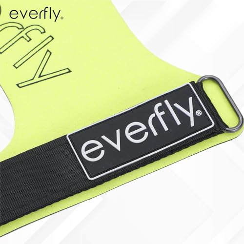 Everfly Fluor Calleras para Crossfit - Grips Sin Agujeros Microfibra Técnica – Guantes Gimnasio Hombre Mujer Protección de Manos - Diseño Ergonómico - Guantes Gym Pesas Fitness Halterofilia (E)