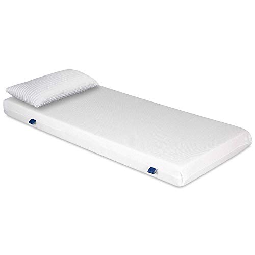 EvergreenWeb - Colchón 85x195 de espumación Alto 15 cm + Almohada Viscoelástica Gratiuita, Revestimiento en Air Space, Tejido Transpirable, Ortopédico, para Todas Camas - Blanco