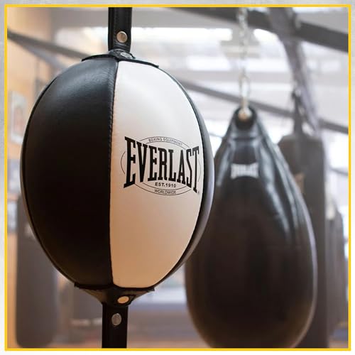 Everlast 1910 Bolsa De Boxeo De Doble Extremo, Negro/Blanco, S