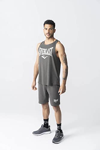 Everlast Clifton, Shorts para Hombre, Gris Oscuro, XXL Largo