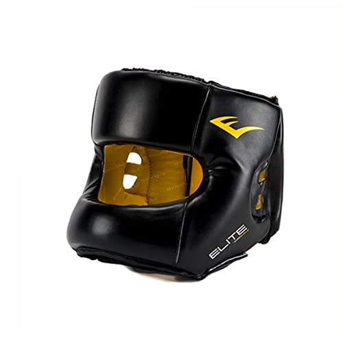 Everlast Elite Rtl Casco De Boxeo Unisex para Adultos, Negro, M-L