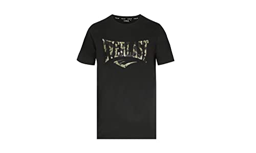 Everlast Spark Camo Camiseta para Hombre Con Diseño De Camuflaje, Negro, L