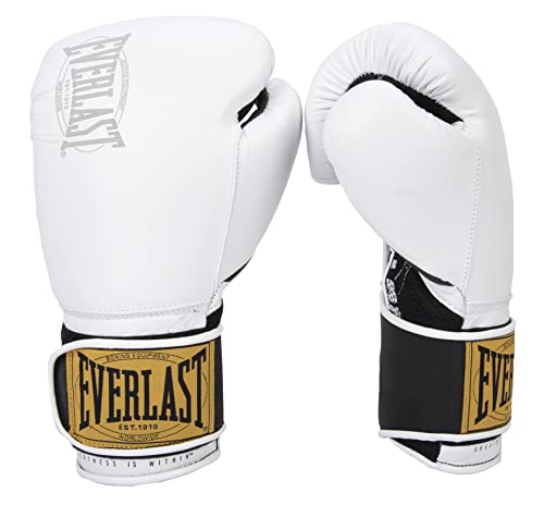 Everlast Unisex Classic Training Guantes De Deporte Boxeo, Blanco, 16oz