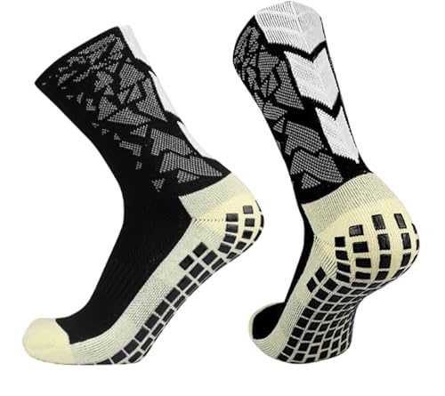 EVIL NOAH 2 pares calcetines antideslizantes hombre y mujer-medias compresion-socks para deporte crossfit running gim yoga pilates futbol padel ciclismo-tubo medio altos antiampollas