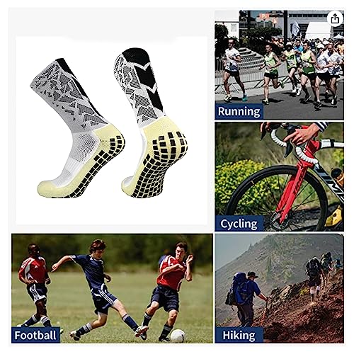 EVIL NOAH 2 pares calcetines antideslizantes hombre y mujer-medias compresion-socks para deporte crossfit running gim yoga pilates futbol padel ciclismo-tubo medio altos antiampollas