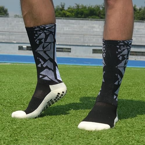 EVIL NOAH 2 pares calcetines antideslizantes hombre y mujer-medias compresion-socks para deporte crossfit running gim yoga pilates futbol padel ciclismo-tubo medio altos antiampollas