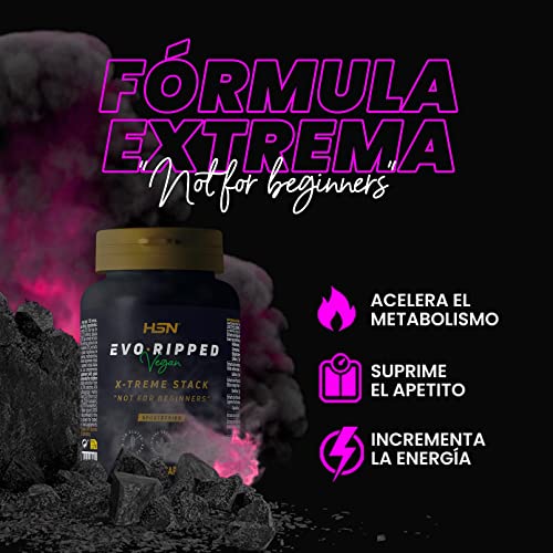 Evoripped de HSN | 60 Cápsulas Vegetales de Suplemento de Alta Potencia con Cafeína | Máxima Efectividad | Fórmula Exclusiva | Vegano, No-GMO, Sin Gluten, Sin Lactosa