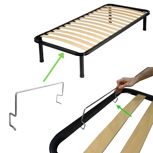 Evotrade 2x – Par de topes de Hierro para camas – Tope de colchón para kit elevador de cama, contenedor – Lateral frontal