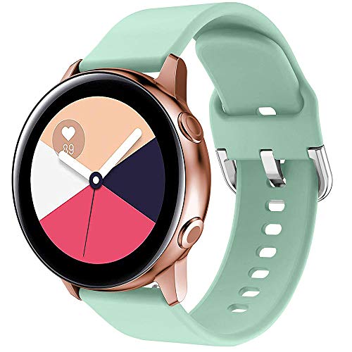 EWENYS Correa de repuesto para deportiva silicona suave de reloj inteligente, Compatibles universal con Amazfit GTR 3 2 Pro/Garmin Vivoactive 4 45mm/ Fossil Gen 5(22mm,Menta verde)