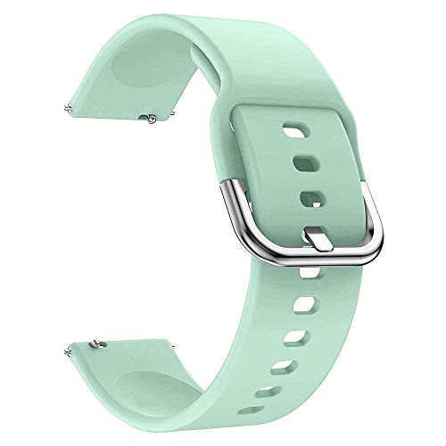 EWENYS Correa de repuesto para deportiva silicona suave de reloj inteligente, Compatibles universal con Amazfit GTR 3 2 Pro/Garmin Vivoactive 4 45mm/ Fossil Gen 5(22mm,Menta verde)