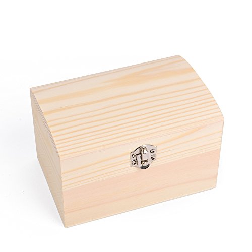 ewtshop® - Juego de 2 cajas de madera para el tesoro de madera, caja del tesoro