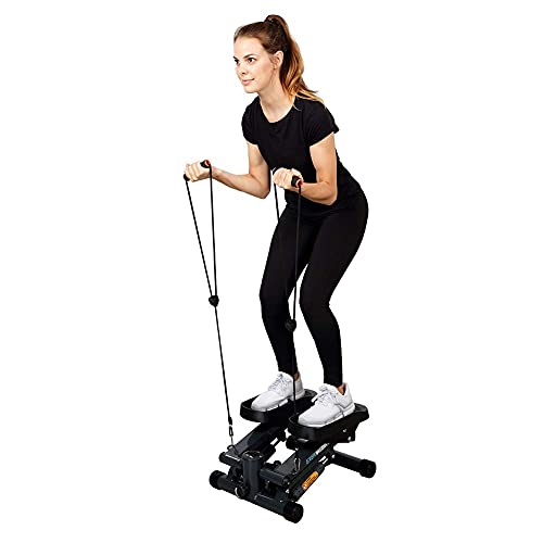 Exerpeutic EXERWORK 850 Bluetooth Smart Cloud Fitness de capacidad extendida mini paso a paso con altura de paso ajustable, aplicación gratuita y ajuste de objetivos de entrenamiento