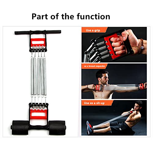 Expansor De Pecho Multifuncional 3 En 1 Para Hombres Y Mujeres Expansor De Pecho Pinza De Mano Tradicional Y Pedal Elástico Para Ejercicios De Abdominales, Cuerda Para Tirar Del Pedal Y Ejercitador De