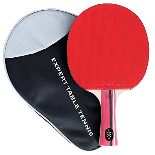 Expert Table Tennis Palio Master 3.0 - Raqueta de Tenis de Mesa y Funda - Aprobado por la ITTF - Acampanado - intermedio Ping Pong, Pala, Bate