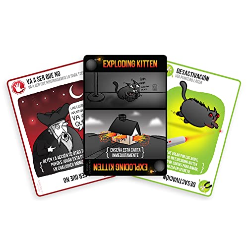 Exploding Kittens Edición 2 Jugadores - Juego de Cartas en Español, Multicolor