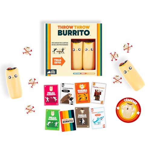 Exploding Kittens Throw Throw Burrito - Juego de Cartas, de 2 a 6 jugadores, en Español, EKITTB01ES