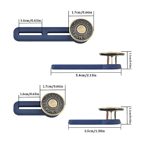 Extensor de botón de 6 piezas para pantalones, extensor de cintura de pantalones, juego de extensores de botones de cintura de jeans extendidos para faldas de jeans, pantalones