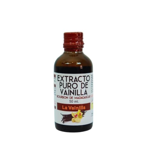 Extracto de Vainilla | Extracto Puro de Vainilla Bourbon de Madagascar | Repostería - Helados - Postres - Cafés | Sin Aditivos Ni Conservantes | 50 ml