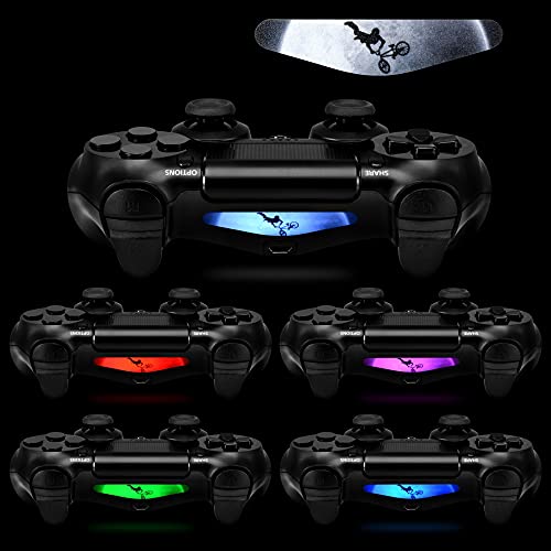 eXtremeRate 30 Piezas/Kit Adhesivo para ps4 Mando de la Barra luz Vinilo Pegatinas Calcomanías Skins Stickers Light Bar Cover para ps4 Pro Slim Original Control(Modelo-37)