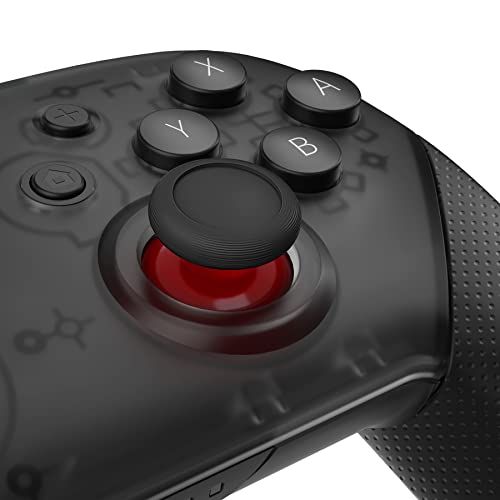 eXtremeRate Recambios de Joysticks para Nintendo Switch Pro Joystick Analógico 3D Thumbsticks Palanca de Reemplazo con Destornillador para Nintendo Switch Pro Control(Rojo Carmín & Negro)