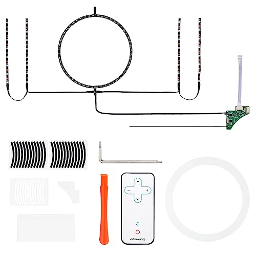 eXtremeRate RGB LED Tira de Luces para Xbox Series S Consola 7 Colores 39 Efectos Tira LED Luces con Remoto IR Tira de Luz con Cinta Flexible para Xbox Series S Consola Accesorios Decoración DIY