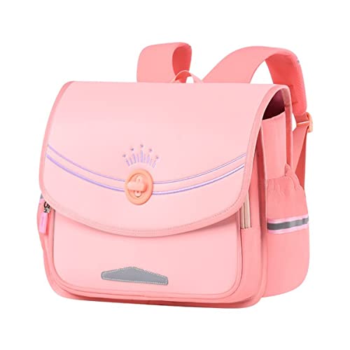 EyezeR Mochila horizontal rosa para niños, bolsa de libros de gran capacidad, bolsa de preescolar para niños pequeños, Multicolor