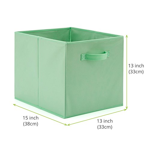 EZOWare Caja de Almacenaje x 4 unidades, Almacenaje Juguetes, Caja para Ropa (33 x 37 x 33 cm) (Colores variados)