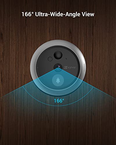 EZVIZ Mirilla Digital de Puerta con Pantalla Táctil a Color de 4.3'' Cámara Video Timbre Inalámbrico Monitor con Batería Recargable 4600mAh,PIR Detección de Movimiento,Audio Bidireccional,Modelo CP4