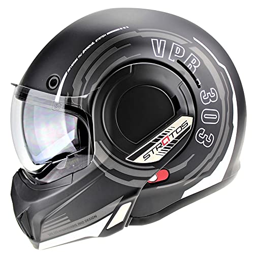 F242 Reverse P J Flip Helmet (Revo Graphic,L) - Revo Graphic - L