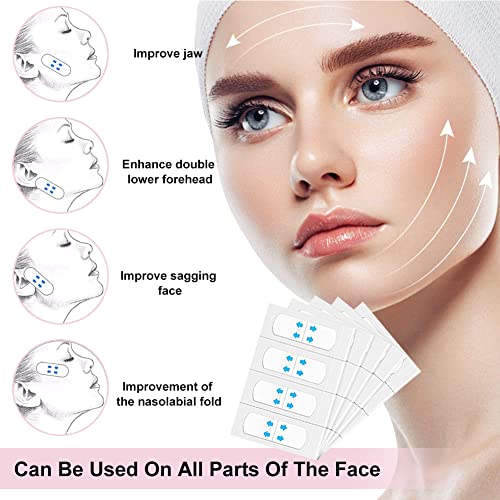 Face Lift Tape,Lifting Facial Parche,Invisible Lift Adhesivo Facial,V Face Lifting,Face Lift Stickers,Cinta de Estiramiento Facial,Cinta Adhesiva Facial,Lift Adhesivo Facial Lifting Cuello,40 Piezas