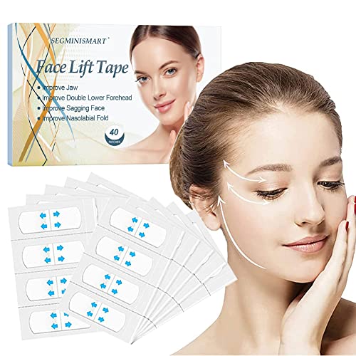 Face Lift Tape,Lifting Facial Parche,Invisible Lift Adhesivo Facial,V Face Lifting,Face Lift Stickers,Cinta de Estiramiento Facial,Cinta Adhesiva Facial,Lift Adhesivo Facial Lifting Cuello,40 Piezas