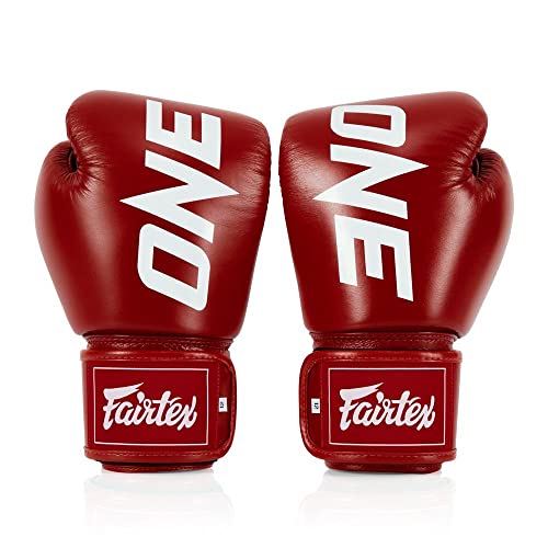 Fairtex BGV1 One Muay Thai Boxe Sparring Guanti (Rojo, 14 oz)