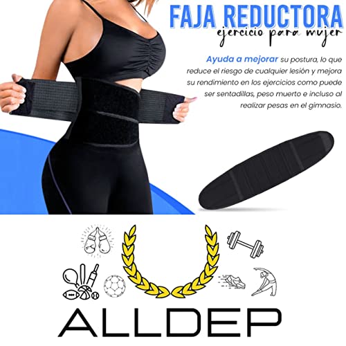 Faja Dolor Espalda con Soporte Lumbar - Fajas trabajo para Mujer con Doble Ajuste - Talla Única Universal hasta XL