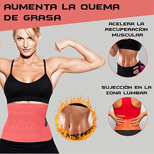 Faja Reductora Mujer y Hombre Adelgazante para Abdomen Efecto Sauna | Faja Lumbar Hombre y Mujer de Neopreno Reductora Abdominal Faja Gimnasio | Fajas Reductoras Abdomen