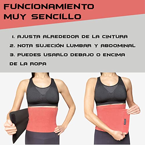 Faja Reductora Mujer y Hombre Adelgazante para Abdomen Efecto Sauna | Faja Lumbar Hombre y Mujer de Neopreno Reductora Abdominal Faja Gimnasio | Fajas Reductoras Abdomen