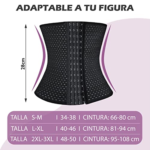 Fajas Reductoras Mujer Moldeadora De Cintura Corporal.Faja Lumbar Mujer Con Corset Reductor Abdominal Para Una Postura Correcta De La Espalda.Faja Colombiana Mujer Para Estilizar La Cintura (talla 2)