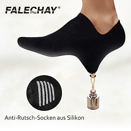 Falechay Calcetines Invisibles Tobilleros Mujer Hombre 10 pares Cortos Calcetin Blanco Negro 39-42