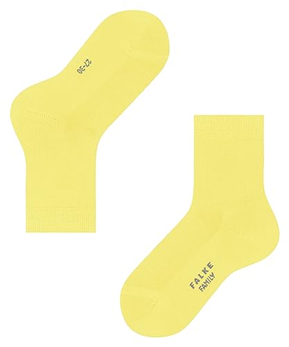 FALKE Family K SO algodón unicolor 1 par, Calcetines Unisex niños, Amarillo (Vanilla 1360) nuevo - ecológico, 39-42