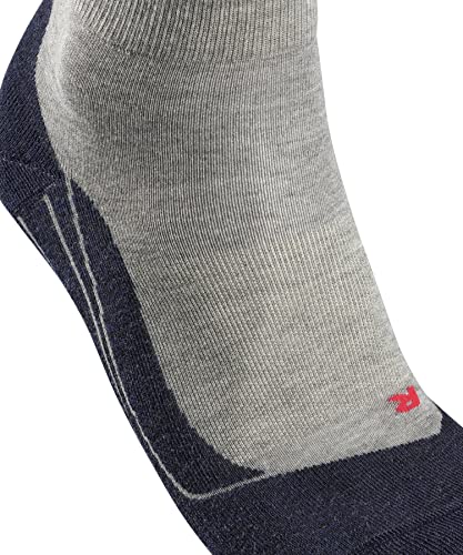 Falke RU4 Endurance Short W SSO algodón anti-ampollas 1 par Calcetines para correr para Mujer, Gris (Light Grey 3406), 37-38